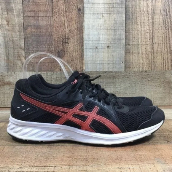 Asics Black Mesh Orange Jolt 2 Running Shoes Womens 11 Athletic Sneakers‎ - Picture 1 of 13